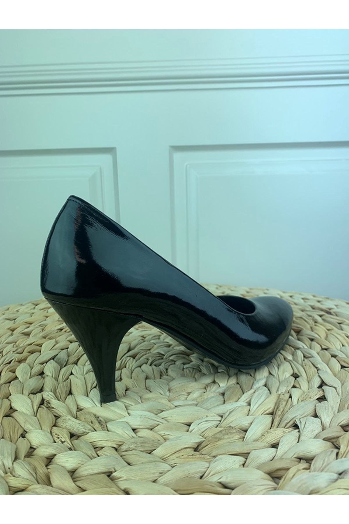 Hakiki Deri Kadın Deri Topuklu Ayakkabı 1784 Gate Shoes -Siyah