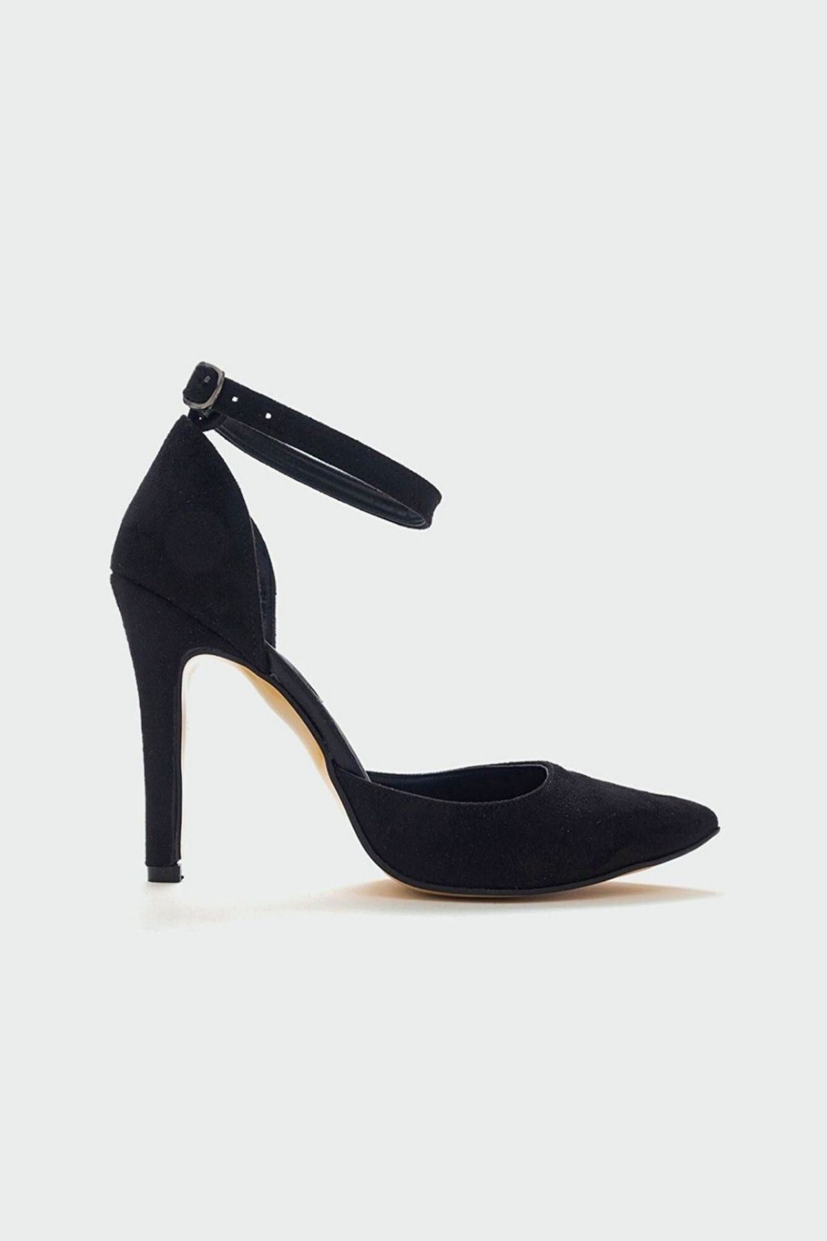 Kadın Klasik Topuklu Suni Deri Ayakkabı Leda Gate Shoes-Siyah