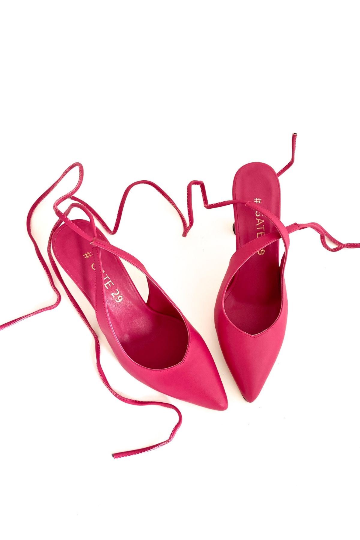 Kadın İpli Klasik Topuklu Ayakkabı Berry Star Gate Shoes-Fuşya