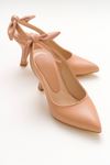 Kadın Klasik Topuklu Fiyonklu Ayakkabı Gina Gate Shoes-Ten