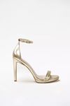 Kadın Abiye KlasikTopuklu Ayakkabı Sandalet Milena Gate Shoes-Altın