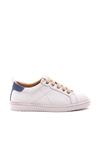 Hakiki Deri Kadın Deri Sneaker Ayakkabı Firenze Flora Wave-Mavi