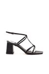 Kadın Bantlı Topuklu Ayakkabı Sandalet Nora Gate Shoes-Siyah