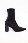 Alexa Kadın Triko Topuklu Bot & Bootie Gate Shoes-Siyah
