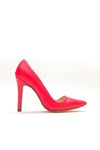 Kadın Klasik Topuklu Suni Deri Ayakkabı Petra Gate Shoes-Kırmızı