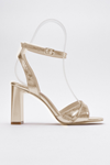 Elena-B Çarpaz Bantlı Bilekten Bağlamalı Kadın Sandalet Gate Shoes-Altın