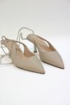 Maja İpli Klasik Topuklu Kadın Günlük Sandalet Ayakkabı Gate Shoes-Ten